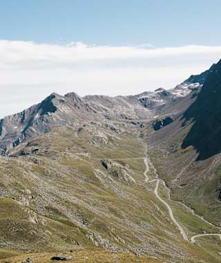 Das Timmelsjoch ist Ausgangspunkt für die Wanderung zum Brunnenkogelhaus