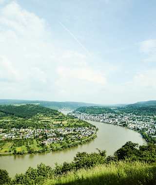 Rheinschleife , Rheinsteig im Oberen Mittelrheintal