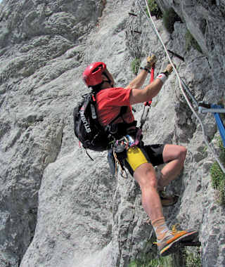 Anna-Klettersteig nach Rillenquergang