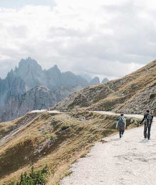 Am Weg zur Drei-Zinnen-Hütte