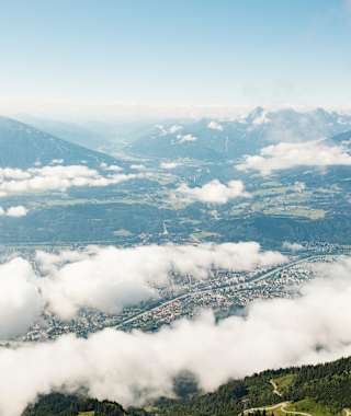 Blick vom Hafelekar Richtung Innsbruck