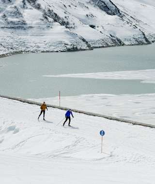 Langläufer auf der Bielerhöhe
