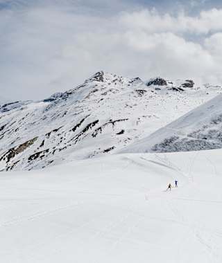 Langläufer auf der Bielerhöhe