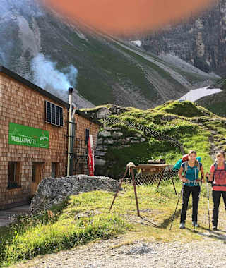 Morgendlicher Aufbruch bei der Tribulaunhütte