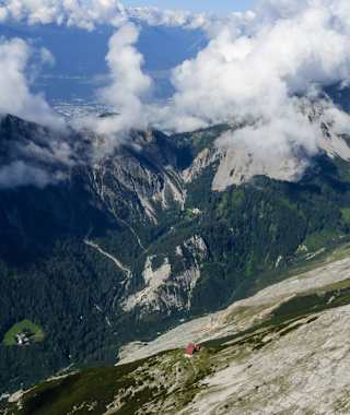 Blick von der Bettelwurfhütte ins Halltal