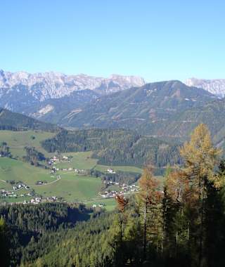 Blick auf Etmißl in der Steiermark