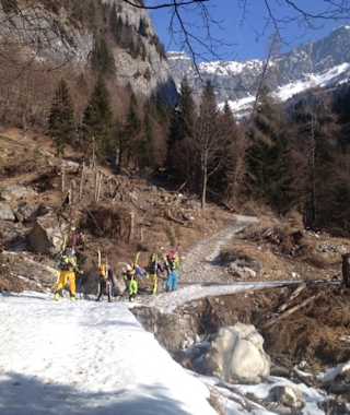 Selbst bei geringer Schneemenge ist die Tour meist begehbar