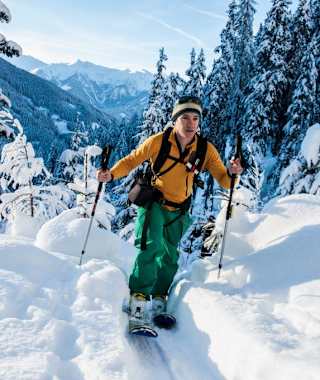 Aufstieg durch freies Gelände vom Parkplatz Obwurzen