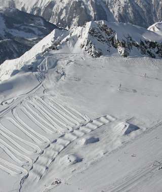 Adlerblick auf die Gletscherloipe