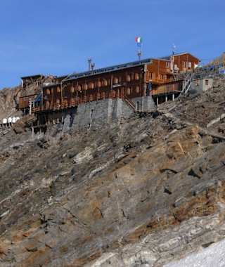 Aufstieg Gnifetti Hütte