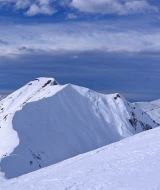 Blick von der Güntlespitze in Richtung Häfnerjoch und Üntschenspitze