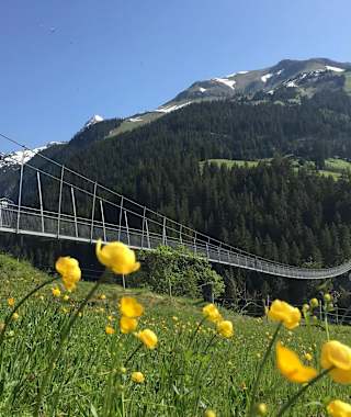 Die spektakuläre Hängebrücke bei Holzgau.