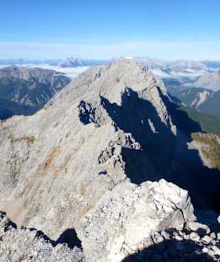 Blick auf den Barthgrad Richtung Sonntagskarspitze
