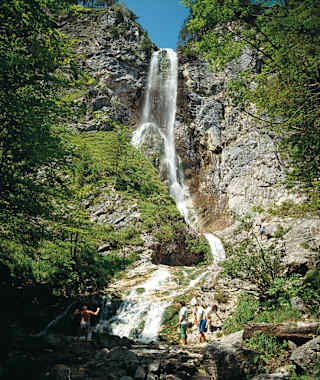 Der eindrucksvolle Mirafall in den Hinteren Ötschergräben.