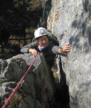 Kurz vor dem Stand der 1.Seillänge