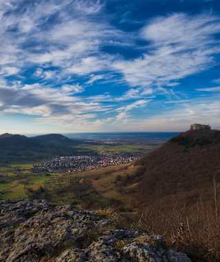 Blick zum Hohenneuffen