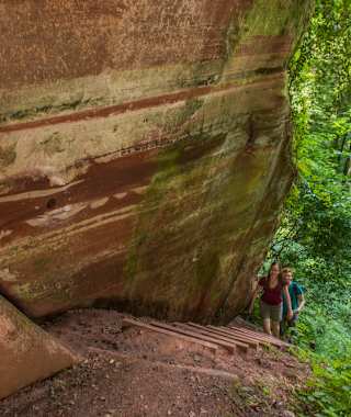 Steiler Anstieg am Idesbachpfad