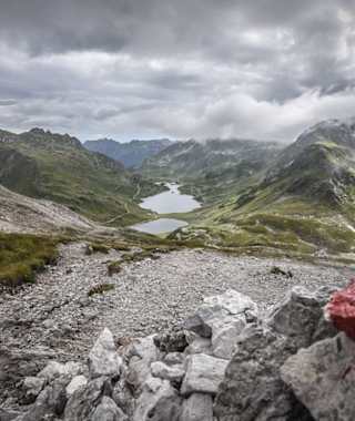 Ignaz-Mattis-Hütte links oberhalb des Giglachsees
