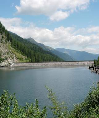 Blick über den Gößkarspeicher