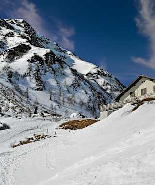 In leichten Serpentinen zur Jamnighütte hinauf