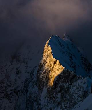 Der Jubiläumsgrat im Winter