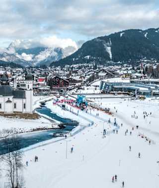 Start der Kaiser Maximilian Runde ist beim Seekirchl in Seefeld
