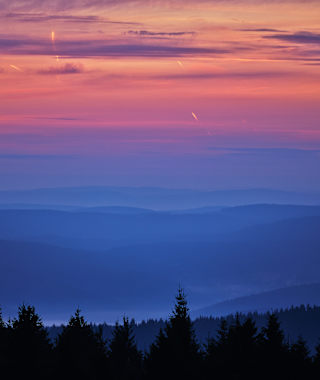 Sonnenaufgang im Thüringer Wald