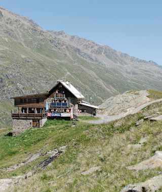 Die Langtalereckhütte (2.450 m) erreicht man vom Tiroler Obergurgl.