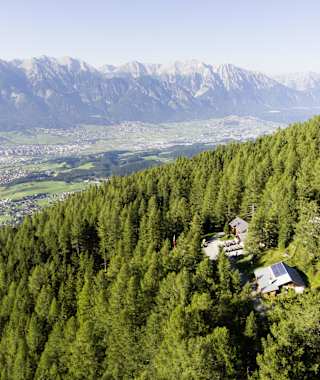 Lanser Alm aus der Vogelperspektive