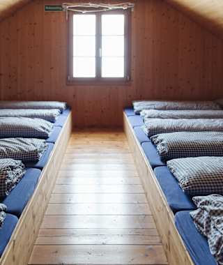 Bettenlager in der Leglerhütte