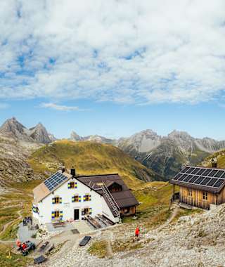 Blick auf die Leutkircher Hütte