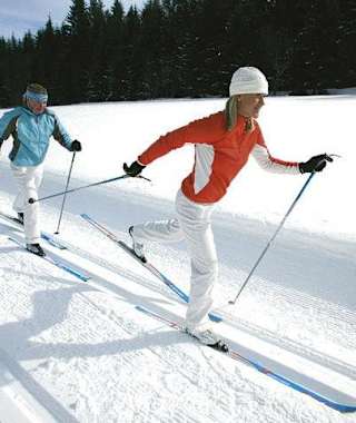 Unterwegs auf der Loipe St. Ulrich