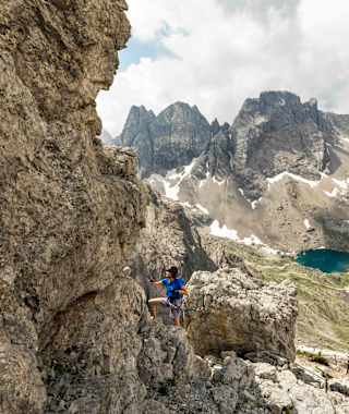 Was die Aussicht betrifft, ist man am Panorama-Klettersteig mittendrin statt nur dabei.