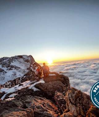 Stimmungsvoller Sonnenuntergang auf der Mannheimer Hütte