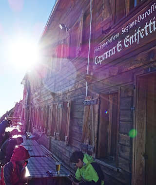 Ankunft auf der Gnifettihütte.