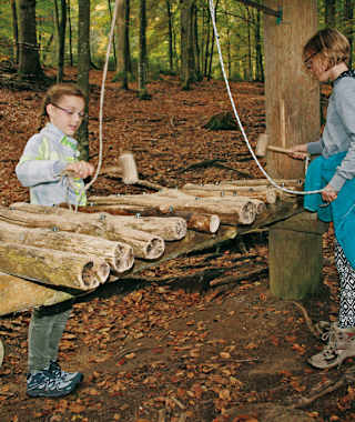 Musik am Wald-Xylophon: Wer erkennt das Lied, das hier gespielt wird? 