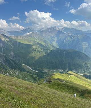 Blick hinunter ins Kluppental