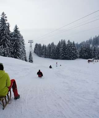 Abfahrt vom Nebelhorn