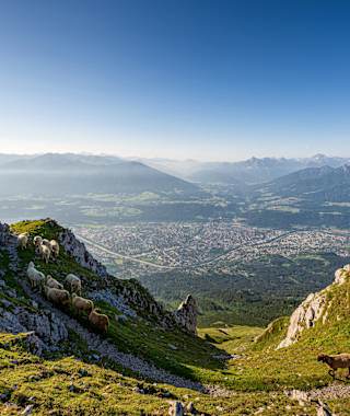 Blick von der Nordkette auf Innsbruck