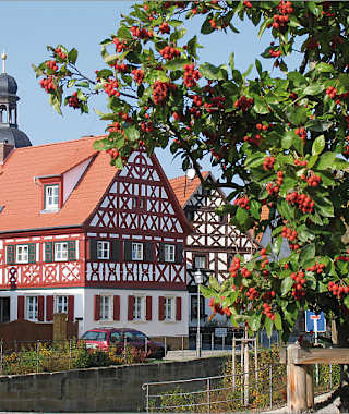 Schmucke Fachwerkhäuser prägen die Ortsbilder.