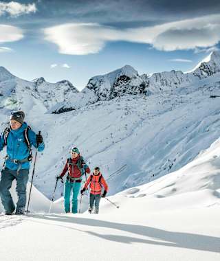 Anstieg zum Tristkogel - im Hintergrund die Lifte des Skigebietes Kitzsteinhorn