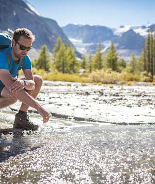 Eine Erfrischung ist auf der Tour Monte Rosa Matterhorn immer willkommen.