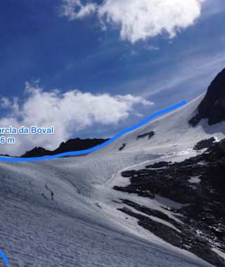 Am Gletscher zur Fuorcla da Oval und weiter zum Piz Morteratsch