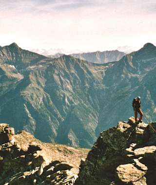 Auf dem NNE-Grat vor Poncione di Braga und Pizzo Castello.