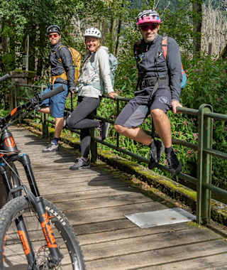 Rast beim Bleistätter Moor, das mit den Rädern nicht befahren werden darf.