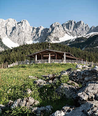 Die Wochenbrunner Alm am Wilden Kaiser