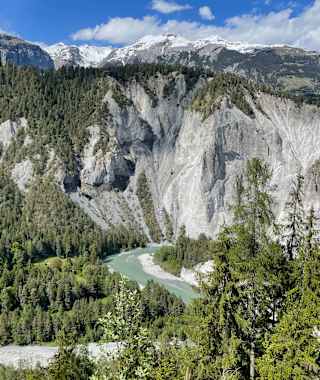 Die Rheinschlucht von oben