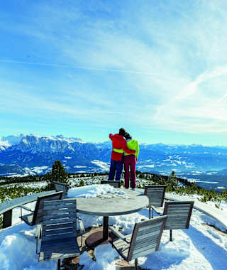 Premiumwandern in der Wintersonne am Rittner Horn