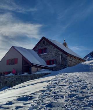 Rotondohütte im Winter
