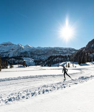 Langenlaufen im Gebiet der Gnadenalm